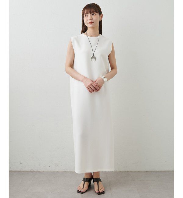  「《手洗い可》Vガゼットノースリーブワンピース」|ワンピース|