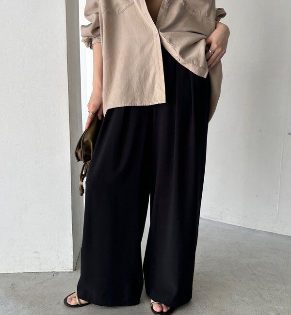  「【累計販売数3万枚突破/22色4サイズ展開！】タックワイドパンツ」|チノ|