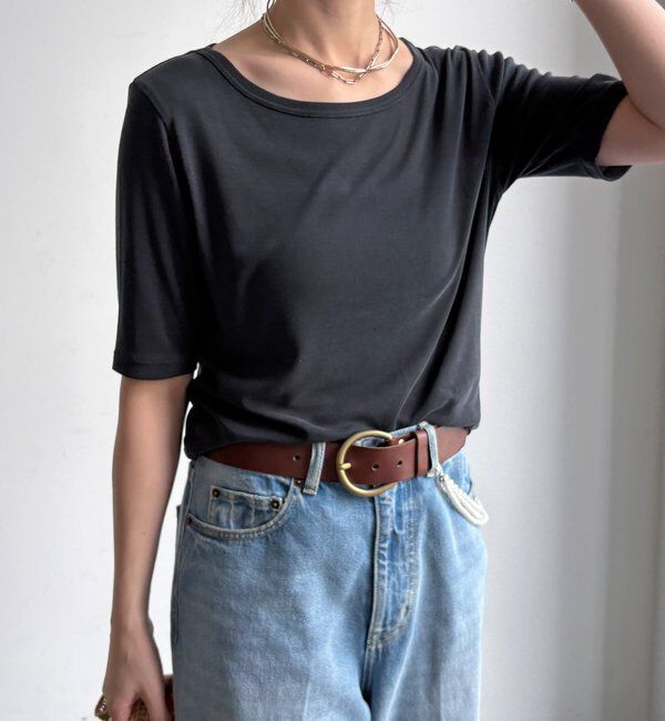  「【滑らかな風合い】フィブリブTEE」|Tシャツ・カットソー|