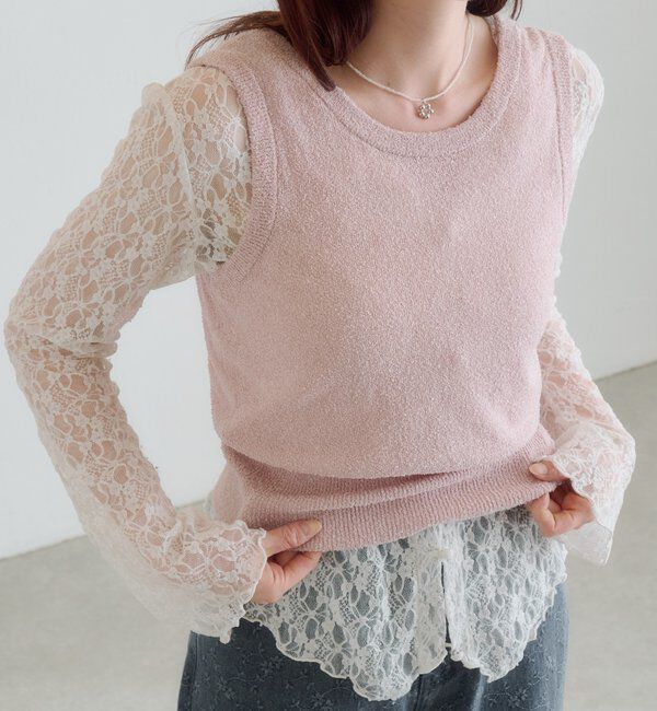  「【新色追加/6色展開】ブークレニットタンク」|キャミソール|
