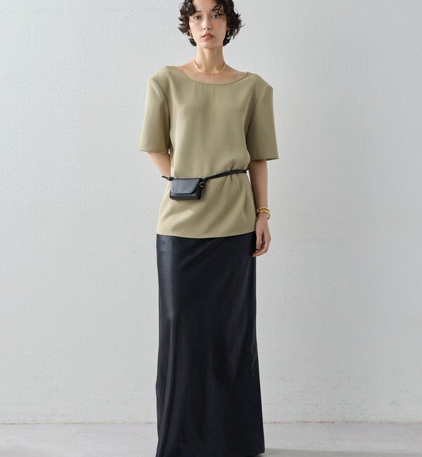  「【セットアップ対応】2WAYハーフスリーブブラウス」|シャツ・ブラウス|