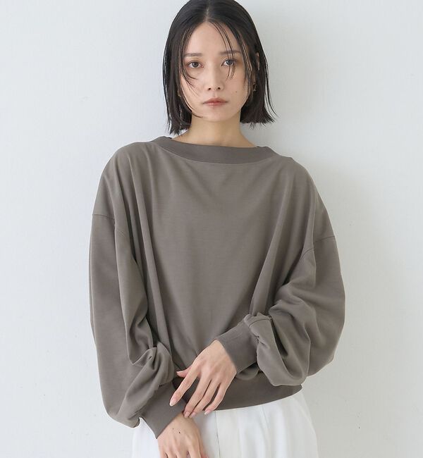 Rouge vif「ポリスパンパフスリーブイージーカットプルオーバー/吸水速乾」|Tシャツ・カットソー|カーキ