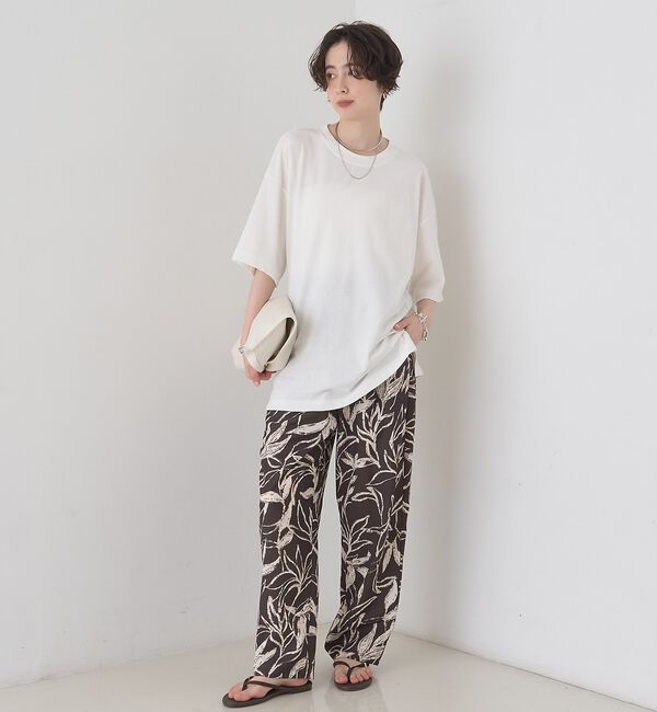 Rouge vif「コットンバックドレープTシャツ/セミロング丈」|Tシャツ・カットソー|