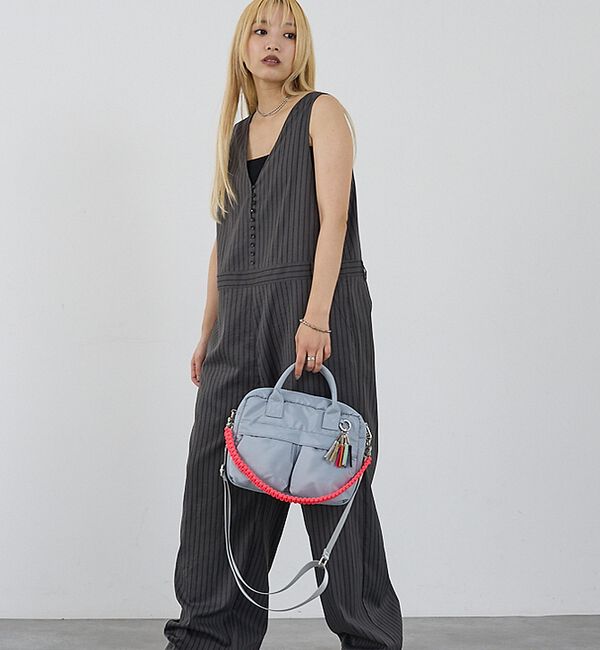 NOMINE「【cheek】w pocket 3way boston カラーコードハンドル 3」|ボストンバッグ|