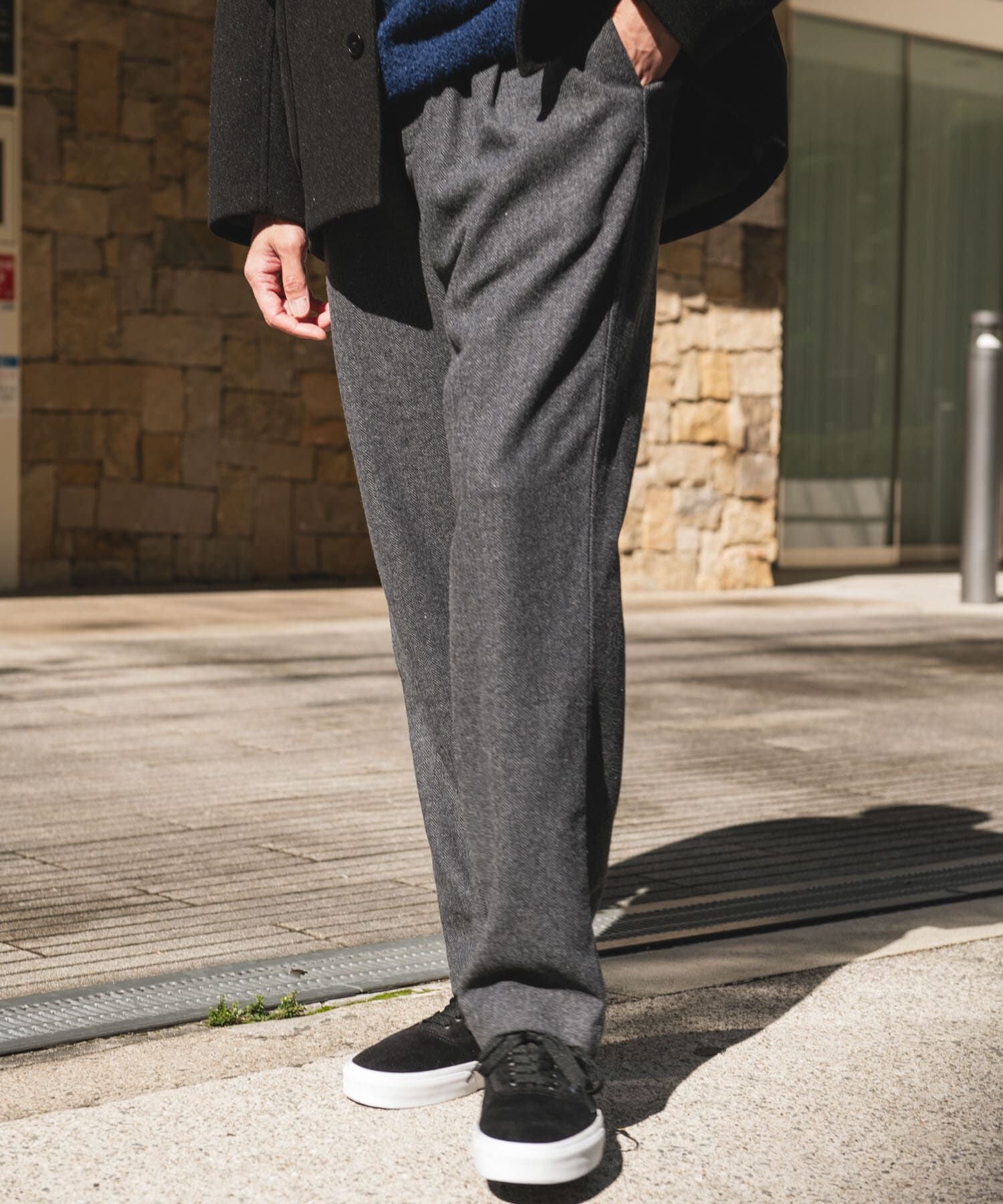 URBAN RESEARCH DOORS「ウール混ヘリンボーンイージートラウザー」|その他|