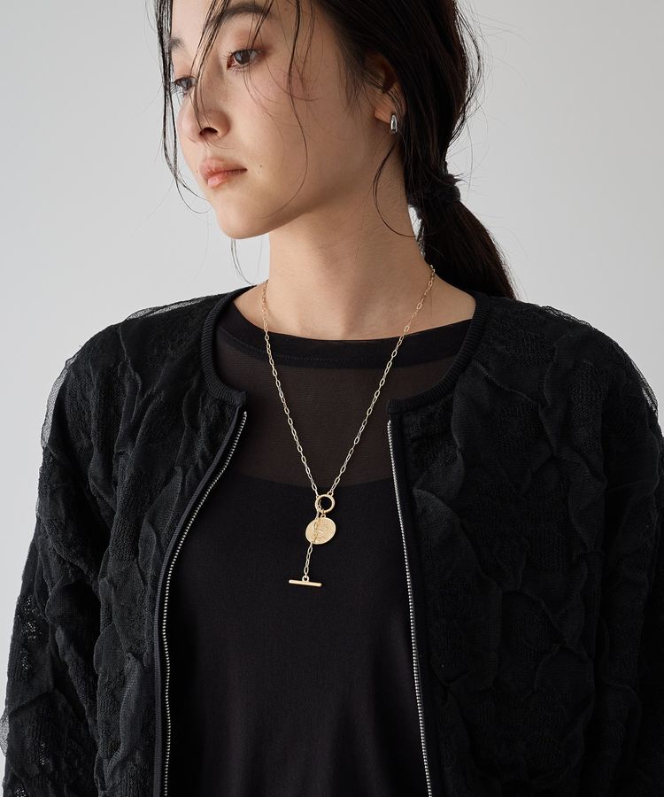 YECCA VECCA「クルーネックシアートップス」|Tシャツ・カットソー|