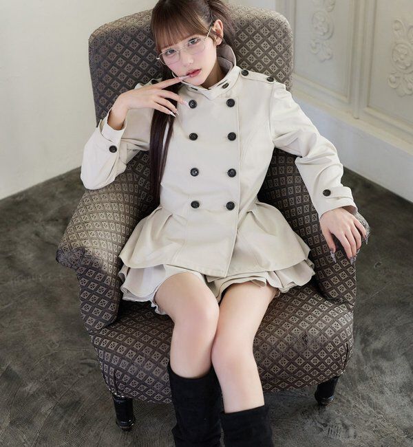  「【Premium order】レイヤード風フレアミニスカート/セットアップ可能」|スカート|