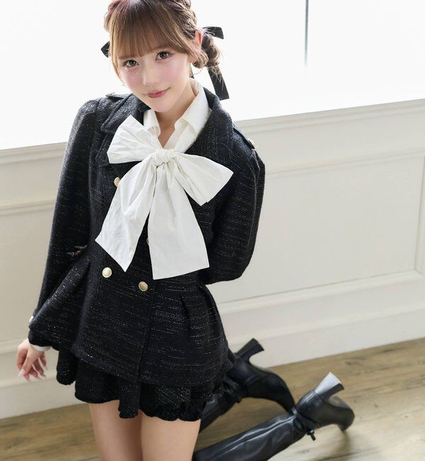  「【Premium order】レイヤード風フレアミニスカート/セットアップ可能」|スカート|