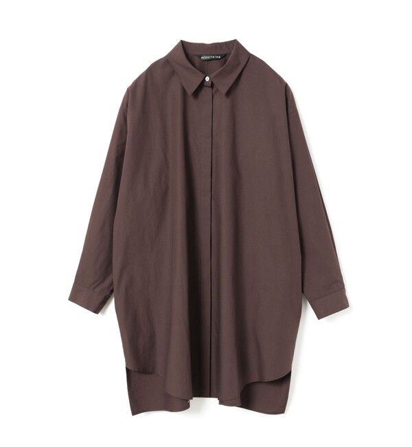 mizuiro ind「mizuiro ind ボックスカットシャツ」|シャツ・ブラウス|ブラウン