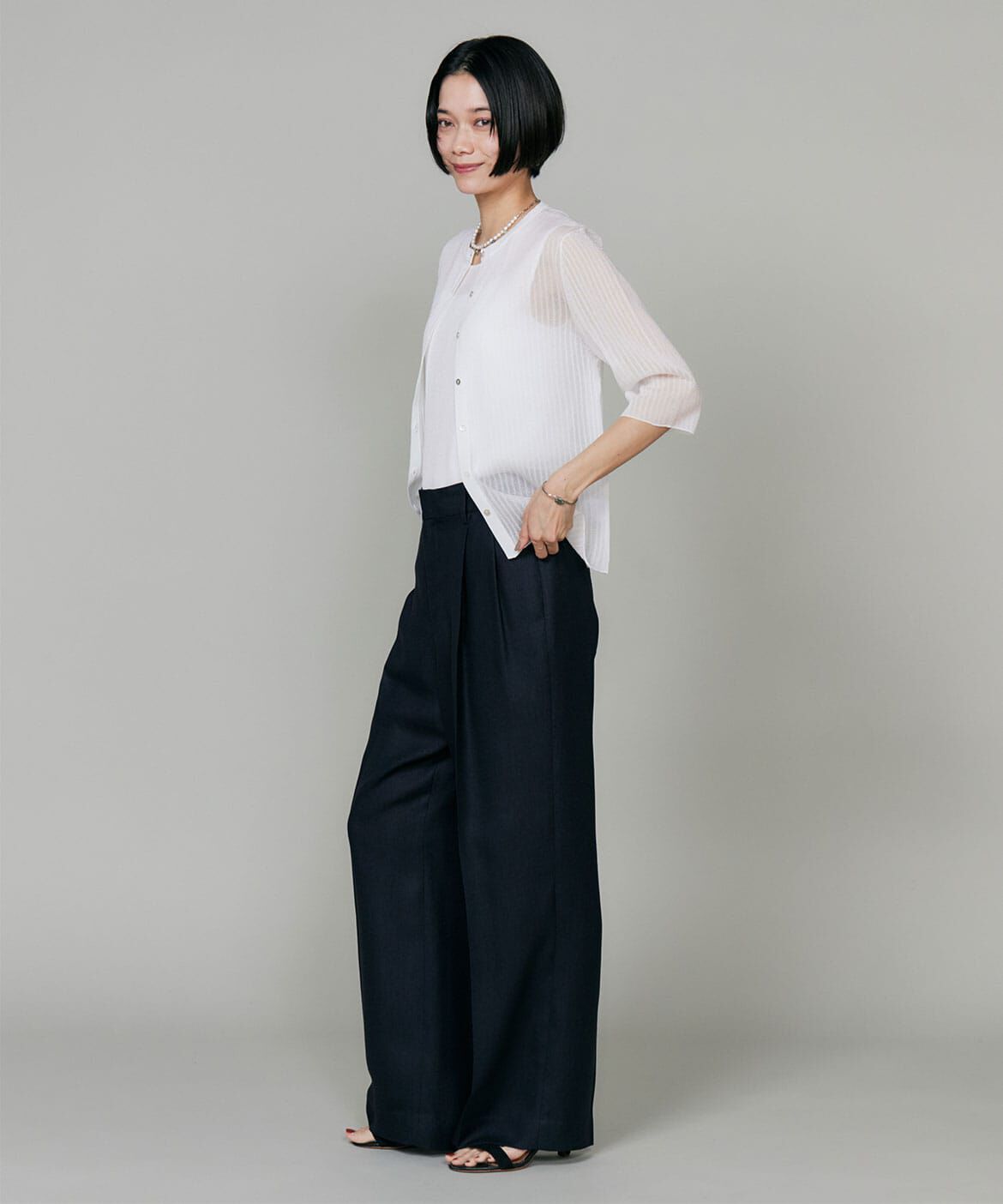 INED「麻調セミワイドパンツ」|その他|