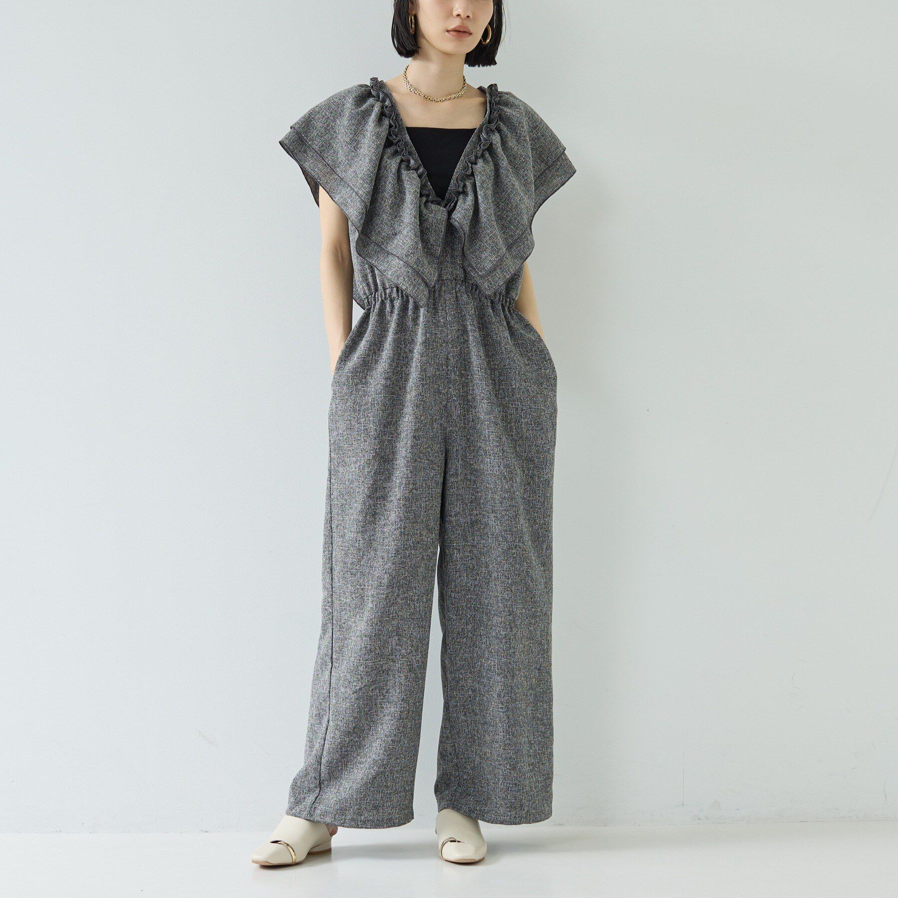 GALLEST「【一部店舗限定】4WAYツイードオールインワン」|オールインワン|