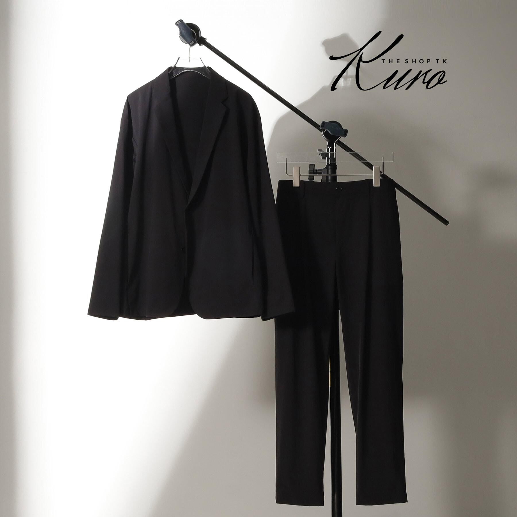 THE SHOP TK「《KURO》コーデュラナイロン ジャケット セットアップ可／防シワ／撥水／ストレッチ」|テーラードジャケット|