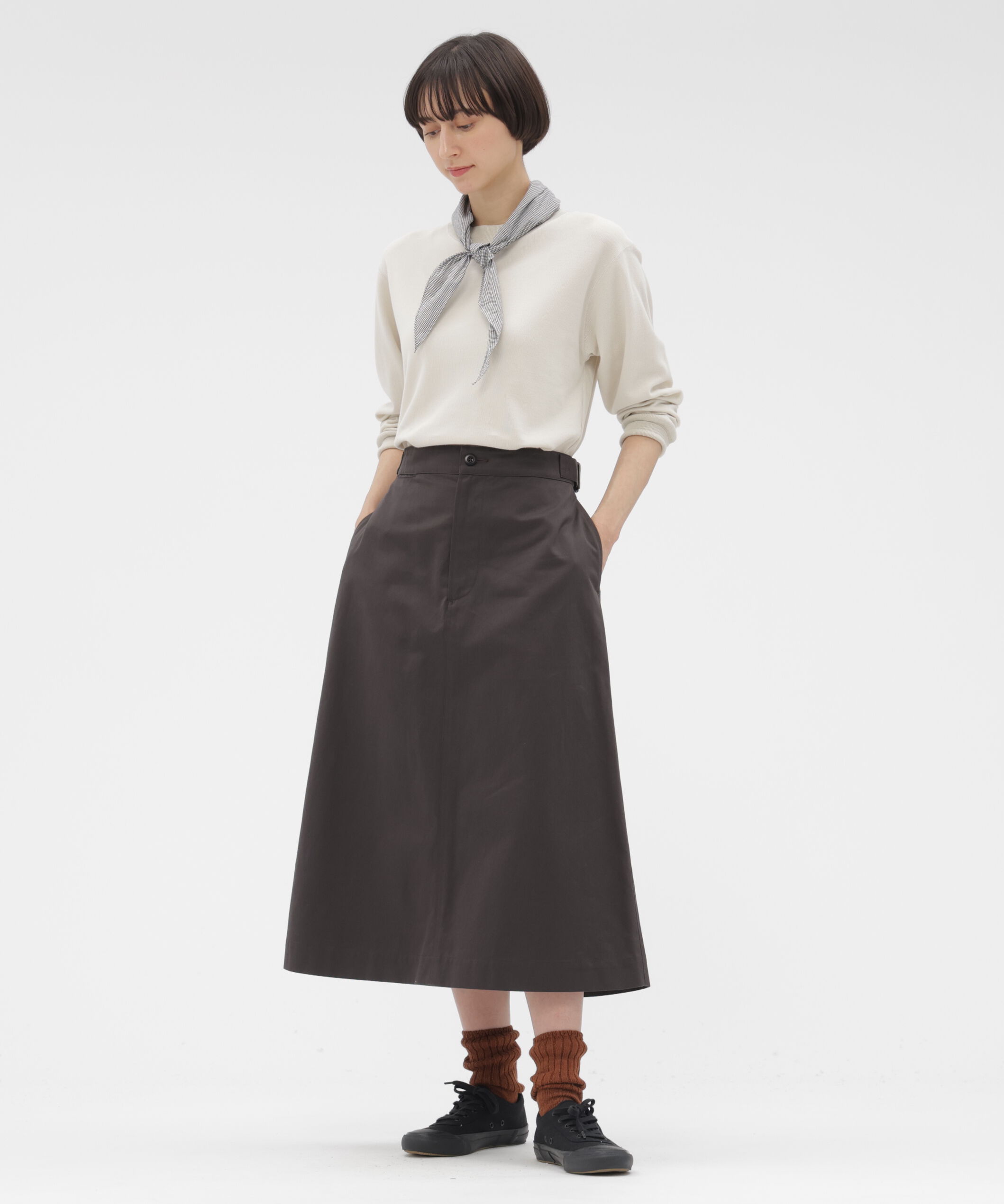 MHL.「TINY GINGHAM COTTON SCARF」|バンダナ・スカーフ|
