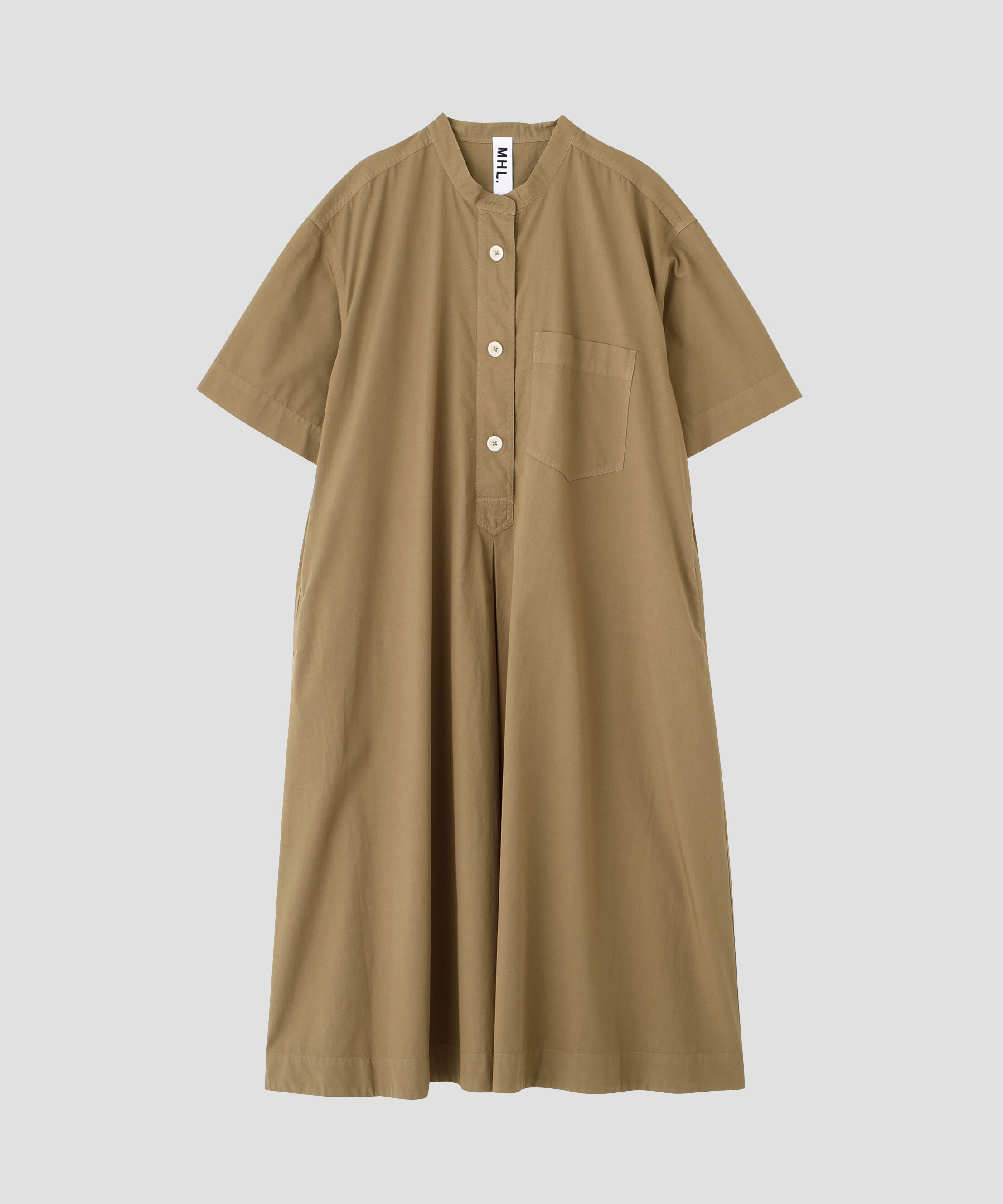 MHL.「GARMENT DYED COTTON POPLIN DRESS」|ワンピース|