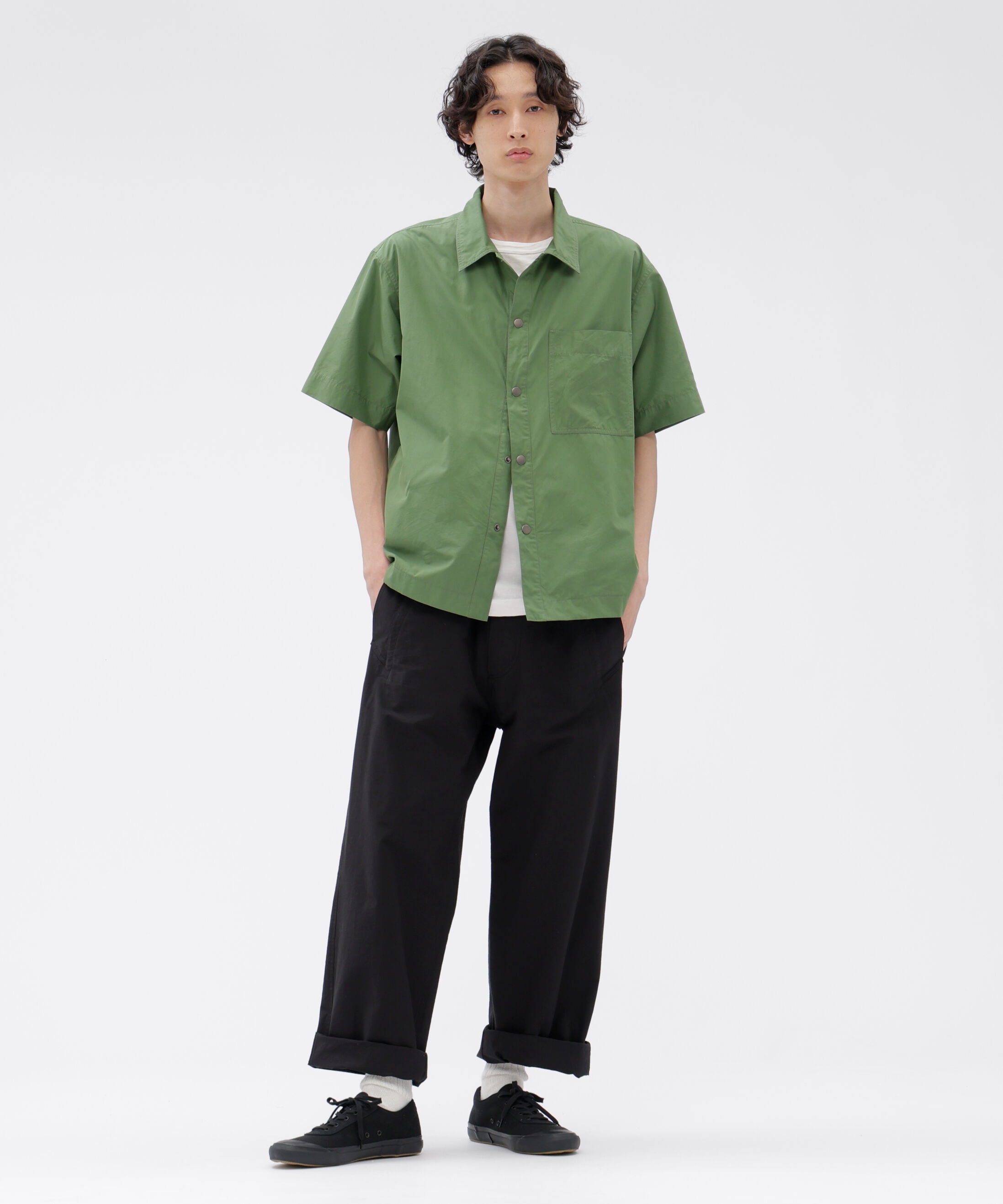 MHL.「LIGHTWEIGHT COTTON NYLON TWILL TROUSERS」|その他|BLACK