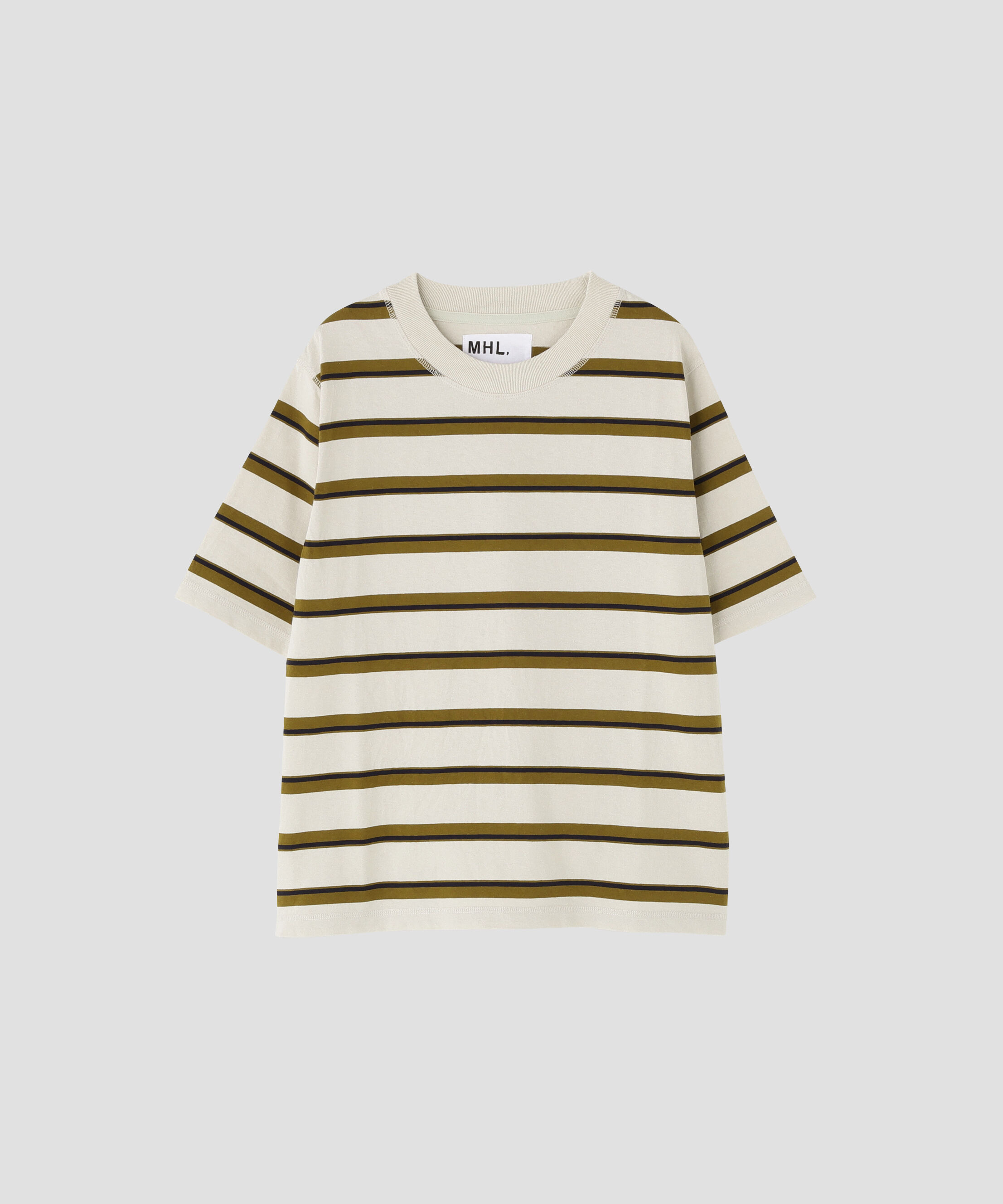 MHL.「OUTLINE STRIPE JERSEY TOP」|Tシャツ・カットソー|