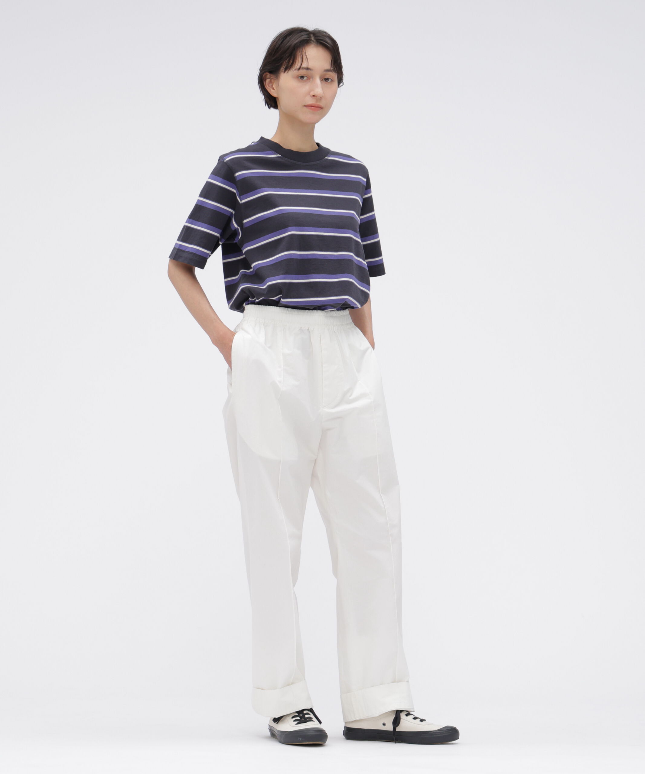 MHL.「OUTLINE STRIPE JERSEY TOP」|Tシャツ・カットソー|