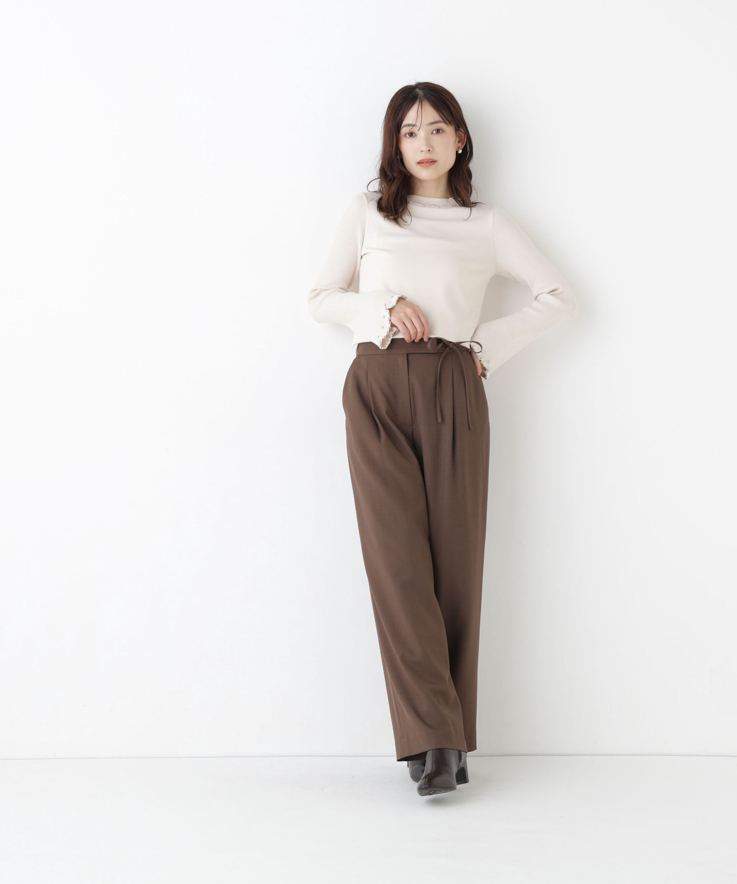  「サイドリボンタックパンツ」|その他|