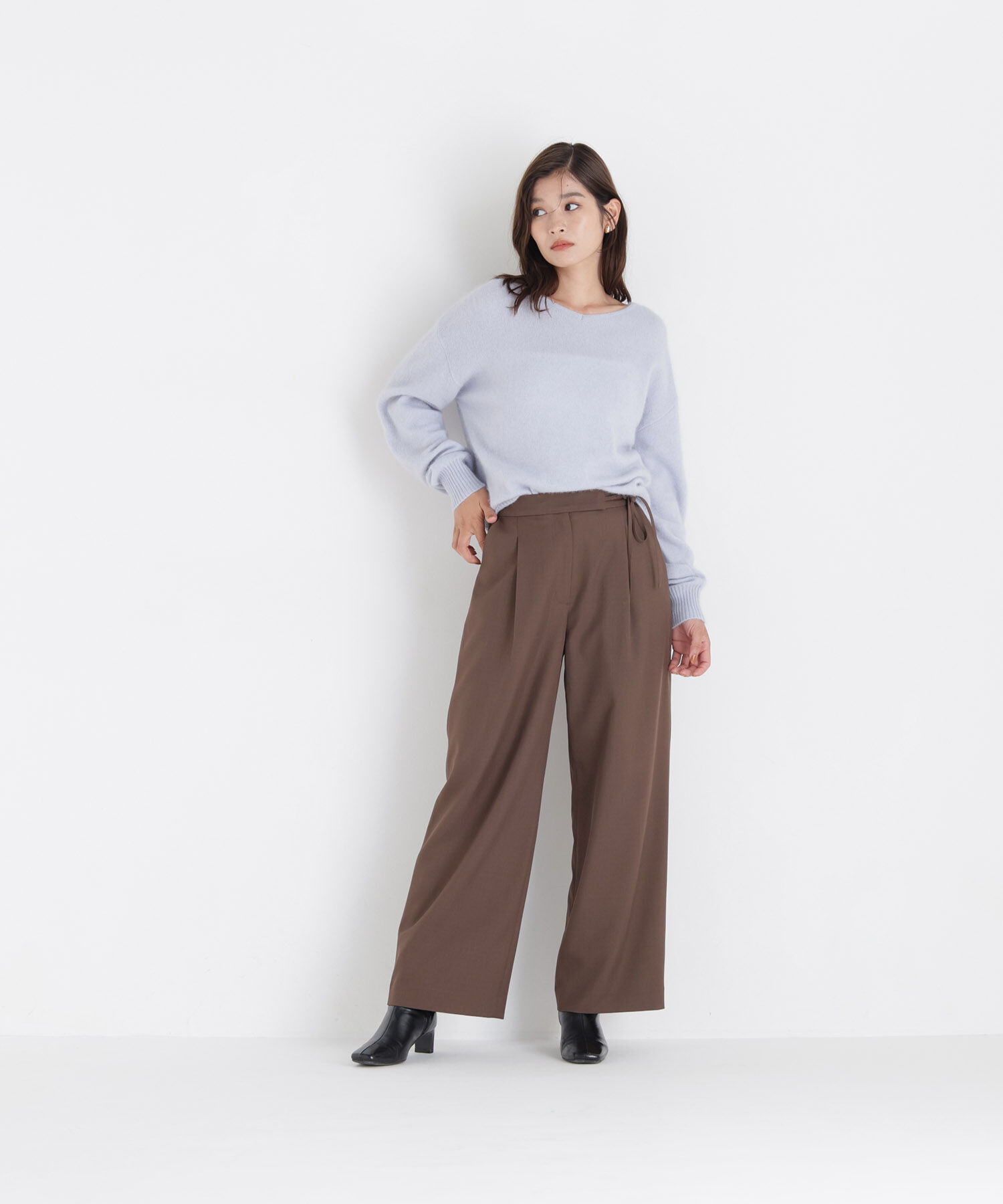  「サイドリボンタックパンツ」|その他|