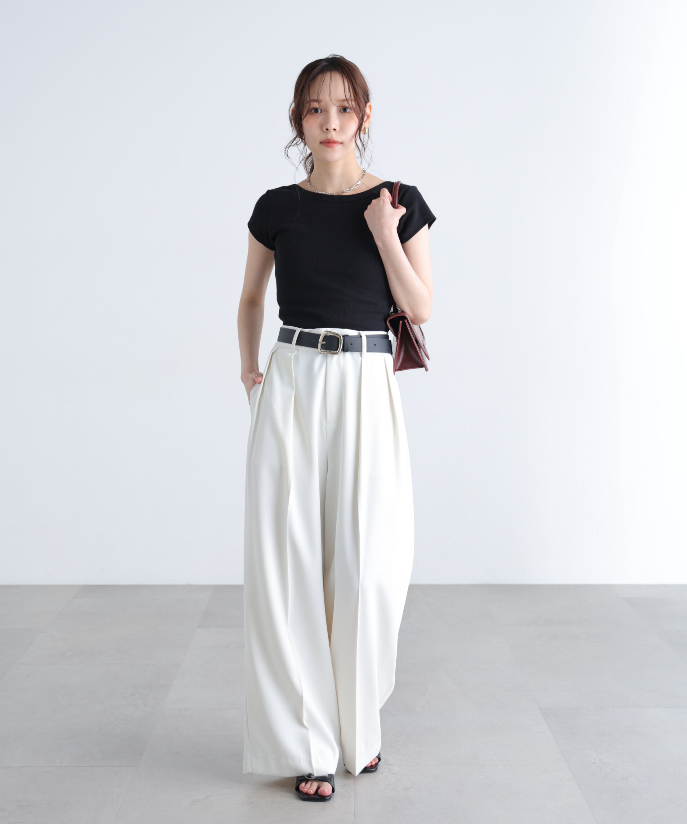  「〈MFM〉バックオープン半袖カットソー」|Tシャツ・カットソー|