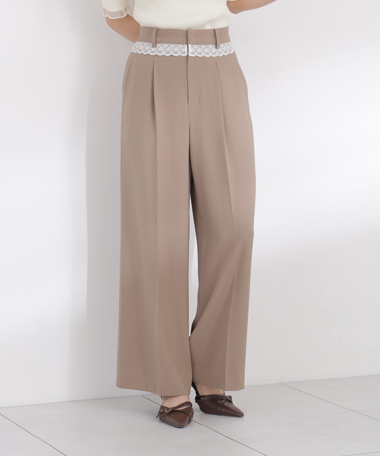 PROPORTION BODY DRESSING「＜a/mie＞ウエストレースワイドパンツ」|その他|