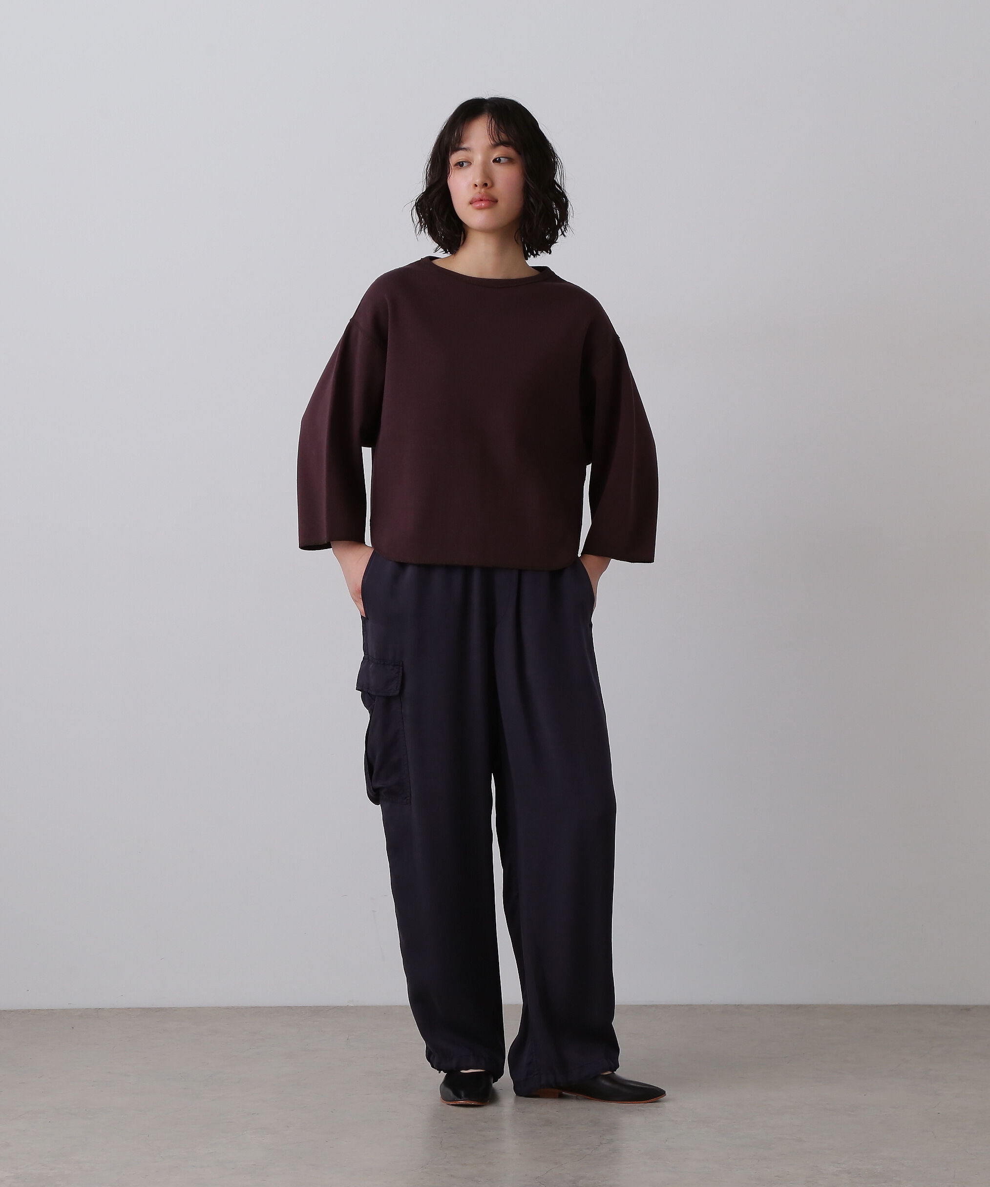 YLEVE 「YLEVE / CUPRA TWILL GARMANT DYE EASY CARGO TROUSERS」|その他|ネイビー