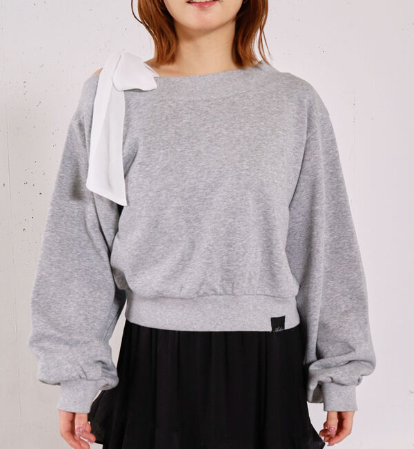 archives「シフォンリボンワンショルスウェット」|Tシャツ・カットソー|