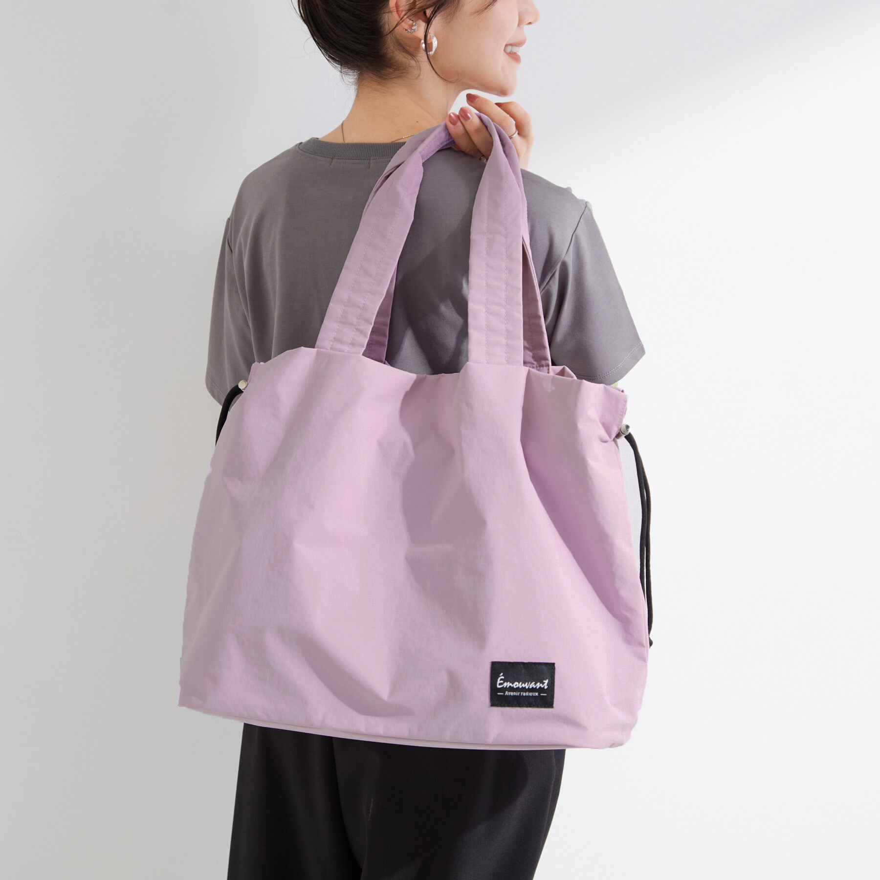 SHOO･LA･RUE「【撥水】ビッグトートバッグ」|トートバッグ|ラベンダー(080)
