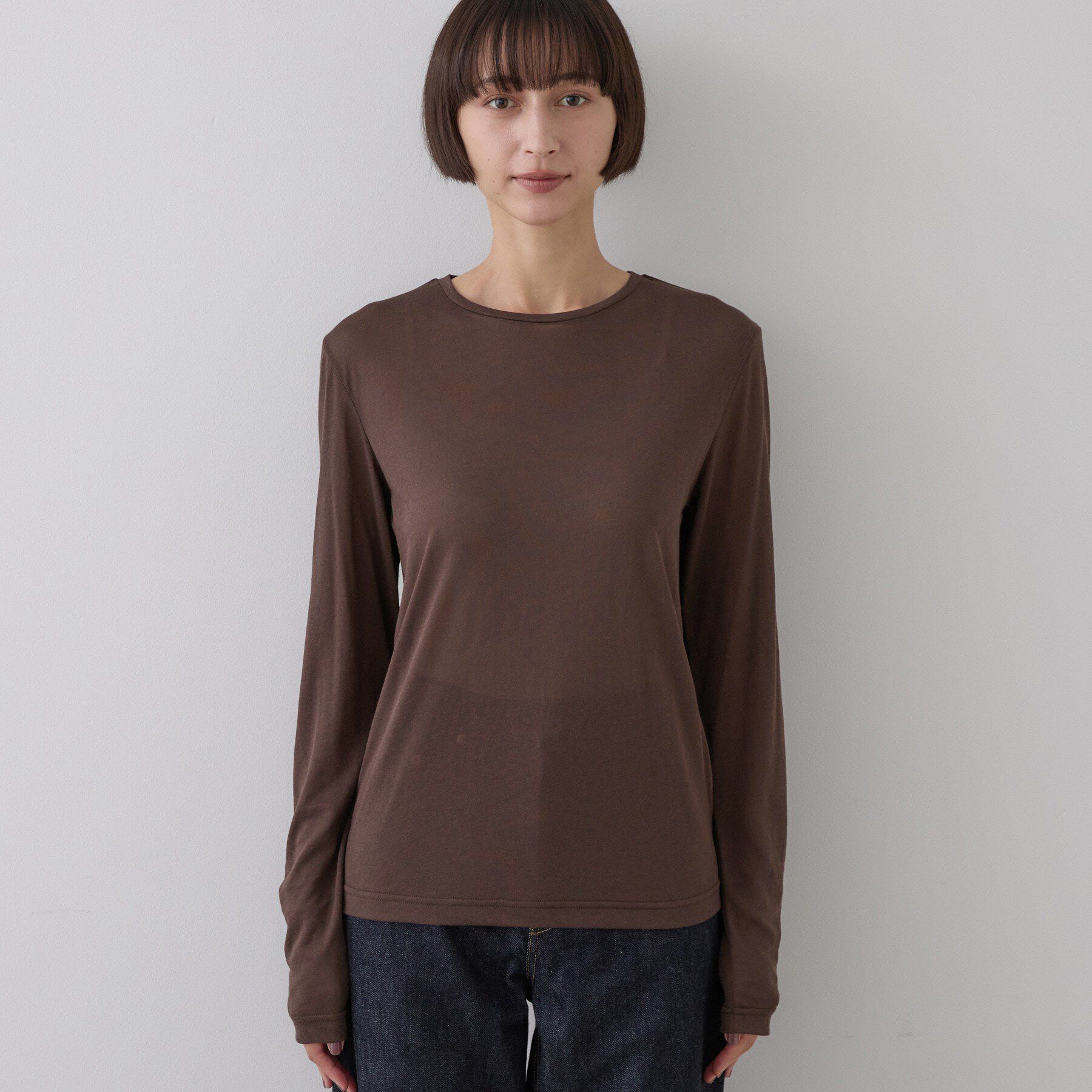 Dessin「クルーネックシアーロングTシャツ」|Tシャツ・カットソー|