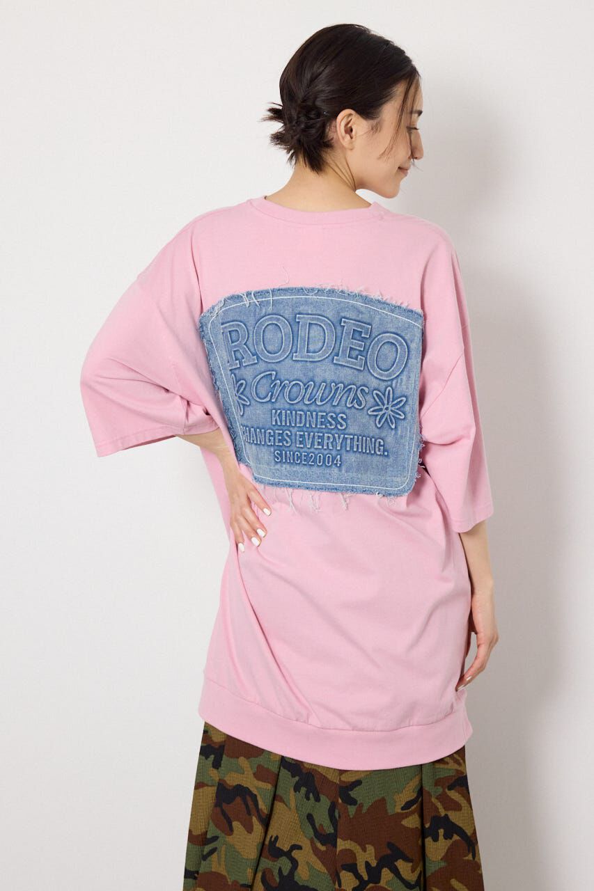 RODEO CROWNS「エンボスデニムロゴワンピース」|ワンピース|