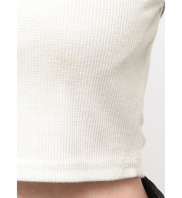 GYDA「GYDAフロントクロスラメテレコTOPS」|Tシャツ・カットソー|