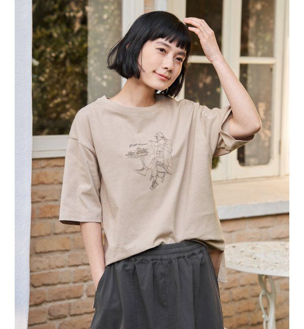 Lbc with Life「GirlプリントビッグTシャツ」|Tシャツ・カットソー|