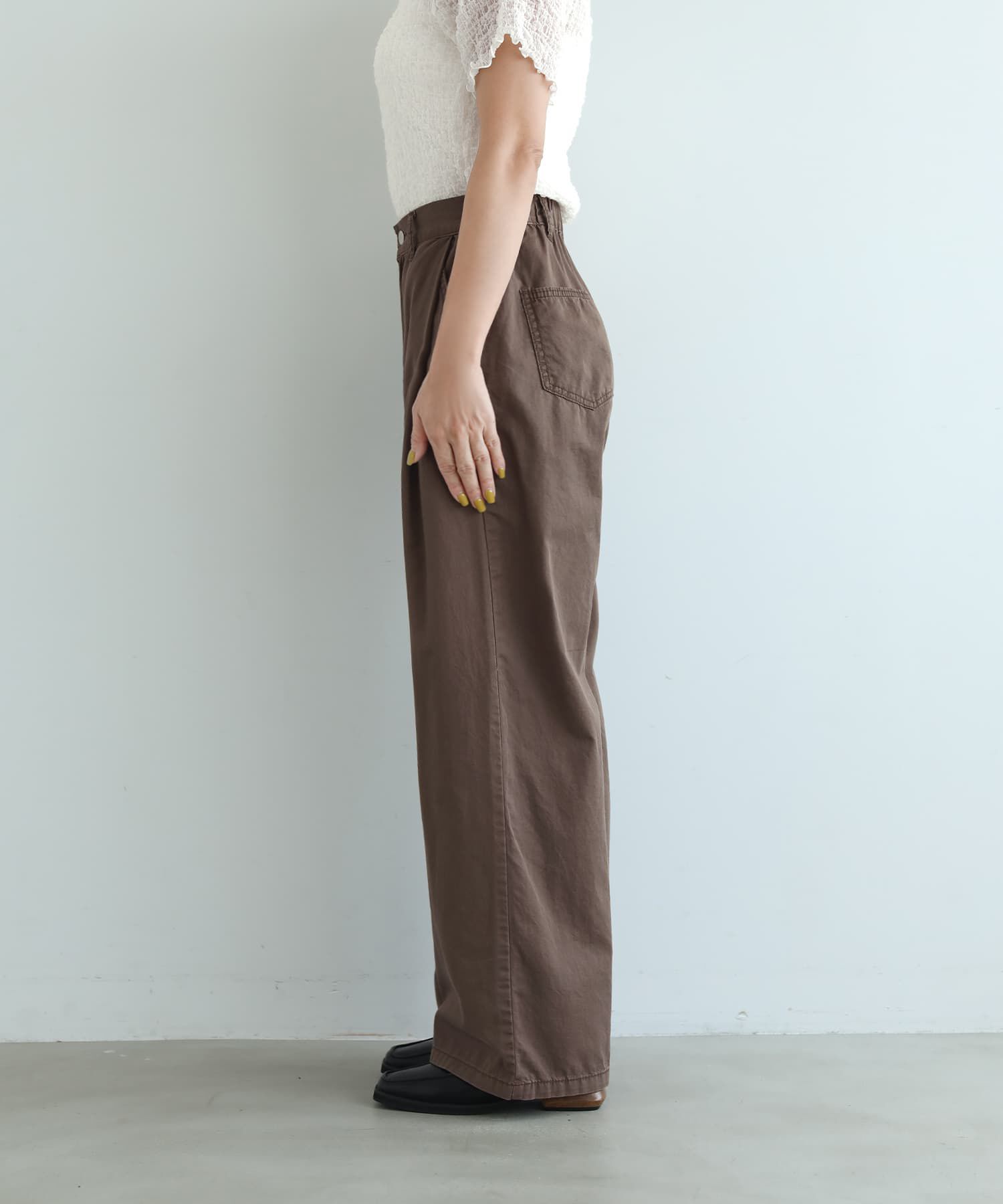 STYLE DELI「こなれた洗い加工タック入りコットンパンツ」|その他|