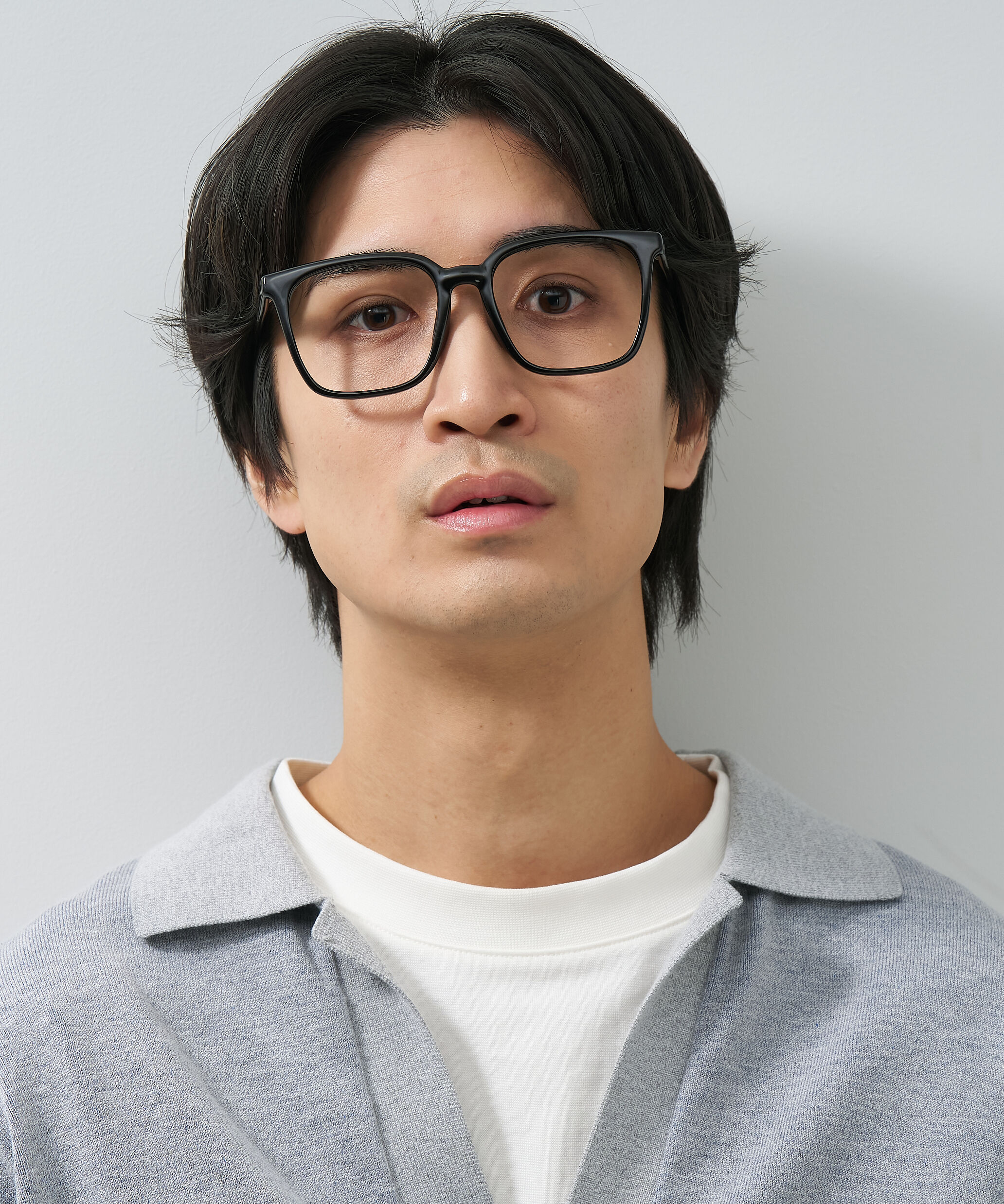  「Zoff | ウェリントン型 メガネ クリアフレーム 黒縁 伊達メガネ レンズ交換券付き」|メガネ|
