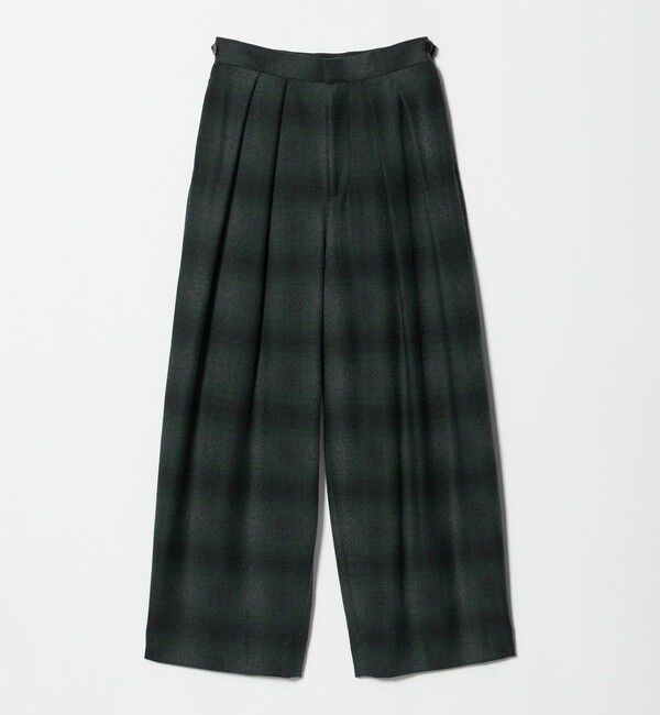 UNITED ARROWS「＜SACRA＞オンブレチェック パンツ」|チノ|DK.GREEN