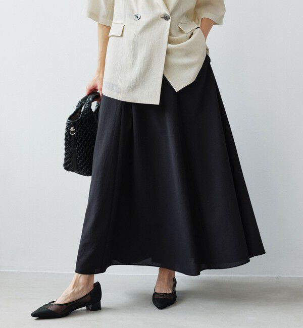 UNITED ARROWS green label relaxing「［size SHORT/TALLあり］ドライクロス フレアスカート マシンウォッシャブル  通気性」|フレア|