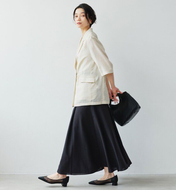 UNITED ARROWS green label relaxing「［size SHORT/TALLあり］ドライクロス フレアスカート マシンウォッシャブル  通気性」|フレア|