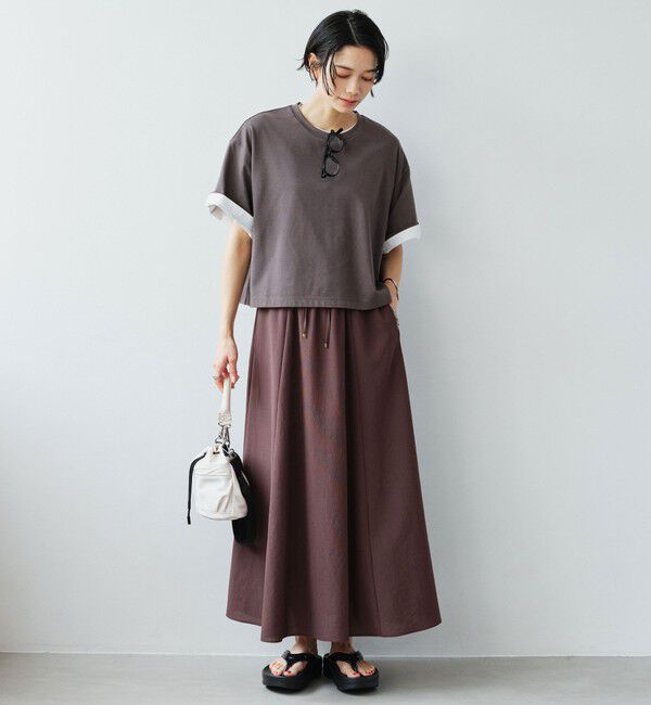 UNITED ARROWS green label relaxing「［size SHORT/TALLあり］ドライクロス フレアスカート マシンウォッシャブル  通気性」|フレア|