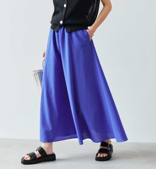 UNITED ARROWS green label relaxing「［size SHORT/TALLあり］ドライクロス フレアスカート マシンウォッシャブル  通気性」|フレア|