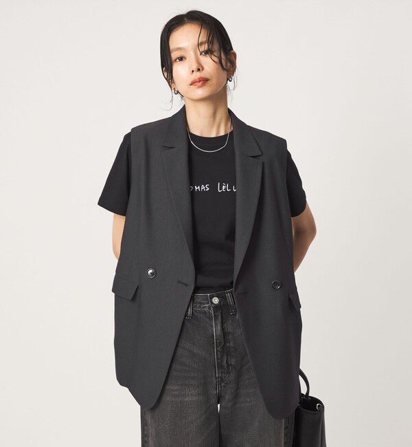 UNITED ARROWS green label relaxing「ツイードライク ジレ マシンウォッシャブル 帯電防止 」|ベスト・ジレ|