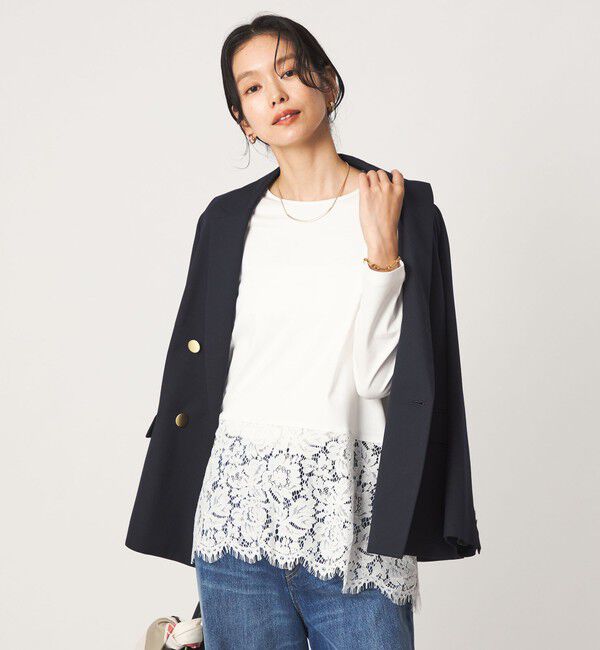 UNITED ARROWS green label relaxing「レース イレヘム プルオーバー カットソー」|Tシャツ・カットソー|