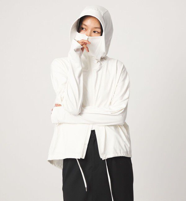 UNITED ARROWS green label relaxing「【WEB限定】＜at ease＞ドロスト カットソー パーカー  UVカット 接触冷感 遮熱」|パーカー|WHITE