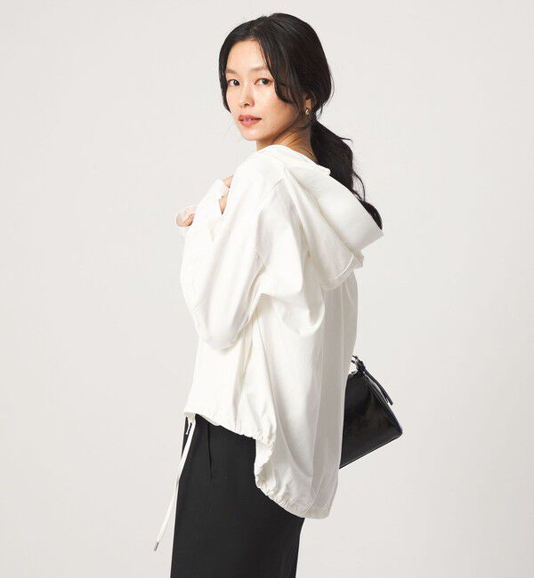UNITED ARROWS green label relaxing「【WEB限定】＜at ease＞ドロスト カットソー パーカー  UVカット 接触冷感 遮熱」|パーカー|
