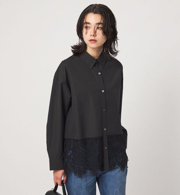 UNITED ARROWS green label relaxing「レース ドッキング シャツ」|シャツ・ブラウス|