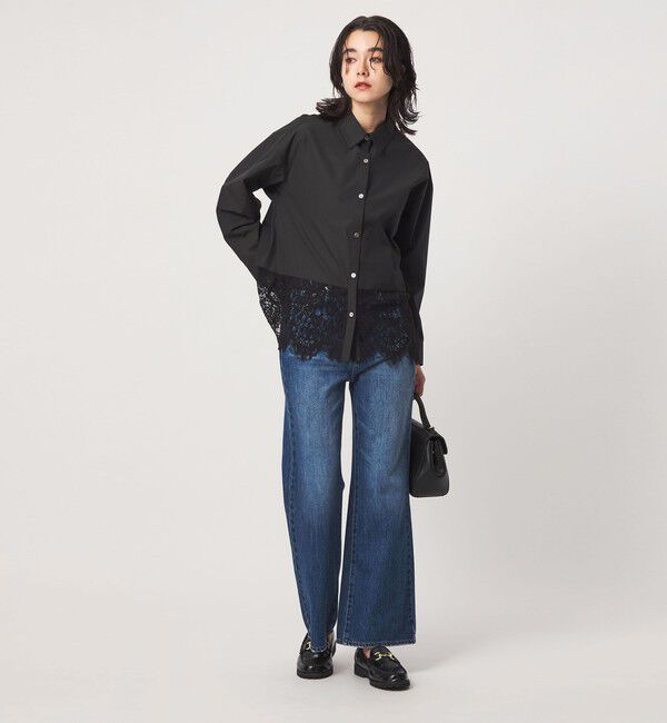 UNITED ARROWS green label relaxing「レース ドッキング シャツ」|シャツ・ブラウス|