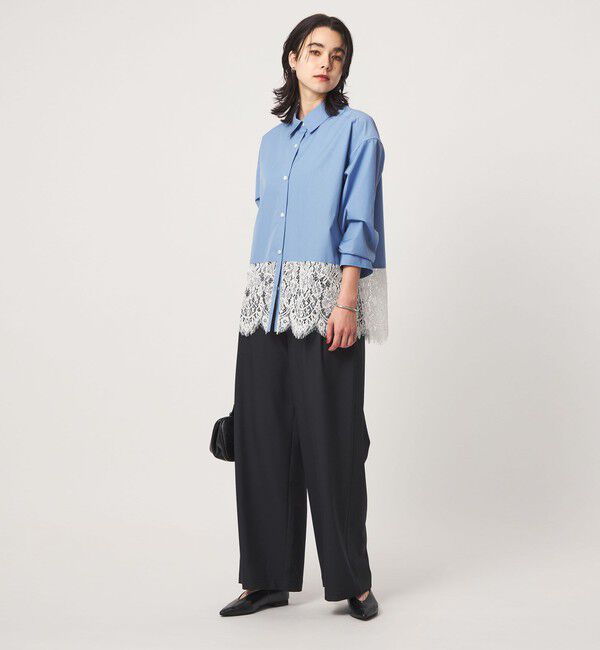 UNITED ARROWS green label relaxing「レース ドッキング シャツ」|シャツ・ブラウス|