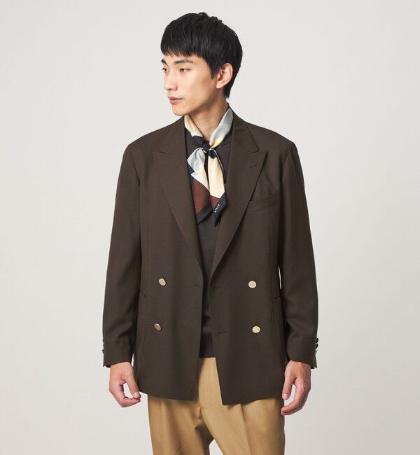 UNITED ARROWS green label relaxing「TW サージ ダブルブレスト PKD ブレザー ジャケット -ストレッチ-」|テーラードジャケット|