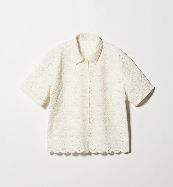 STEVEN ALAN「＜Steven Alan＞レース ショートスリーブ シャツ」|シャツ・ブラウス|
