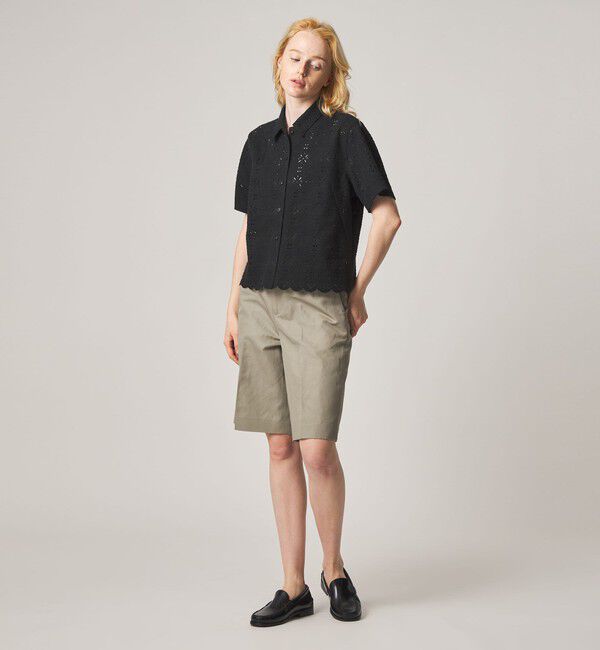 STEVEN ALAN「＜Steven Alan＞レース ショートスリーブ シャツ」|シャツ・ブラウス|