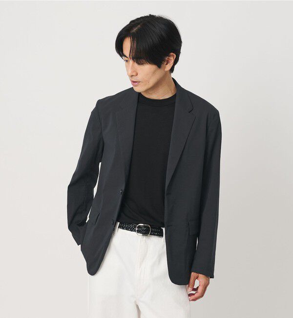 BEAUTY&YOUTH UNITED ARROWS「MIXTURE ナイロン コンフォート ジャケット ヨコストレッチ 撥水機能 ウォッシャブル セットアップ対応」|テーラードジャケット|DK.GRAY